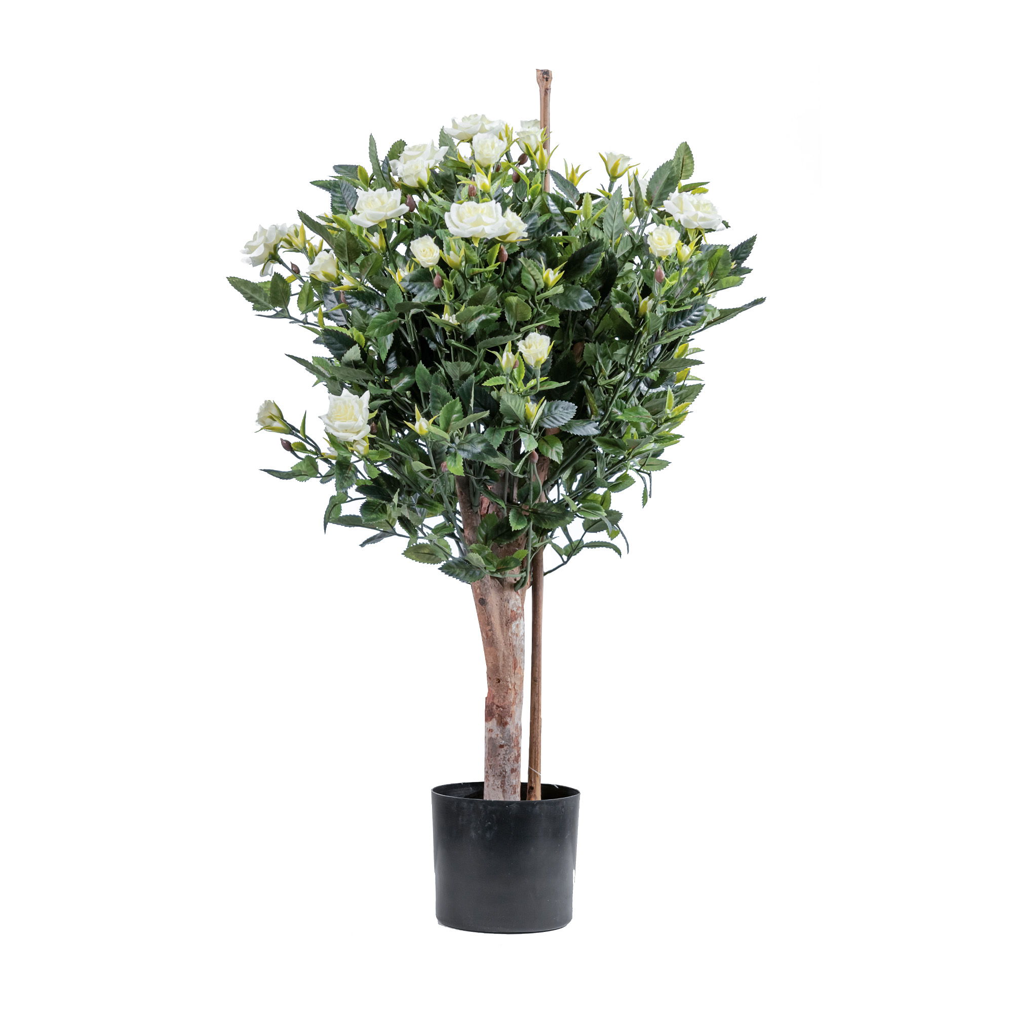 Artificial rose ball tree with real trunk 1453LVS, 108FLS